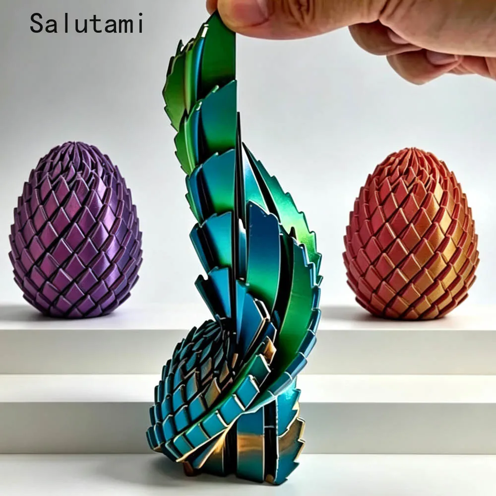 3D-Gedruckter Spiralball mit Zahnradmechanismus, Kreisförmige Verformung, Flüssigkeitsfluss-Ball, Rotierendes Design, Anti-Stress-Bälle für Erwachsene, Geschenke