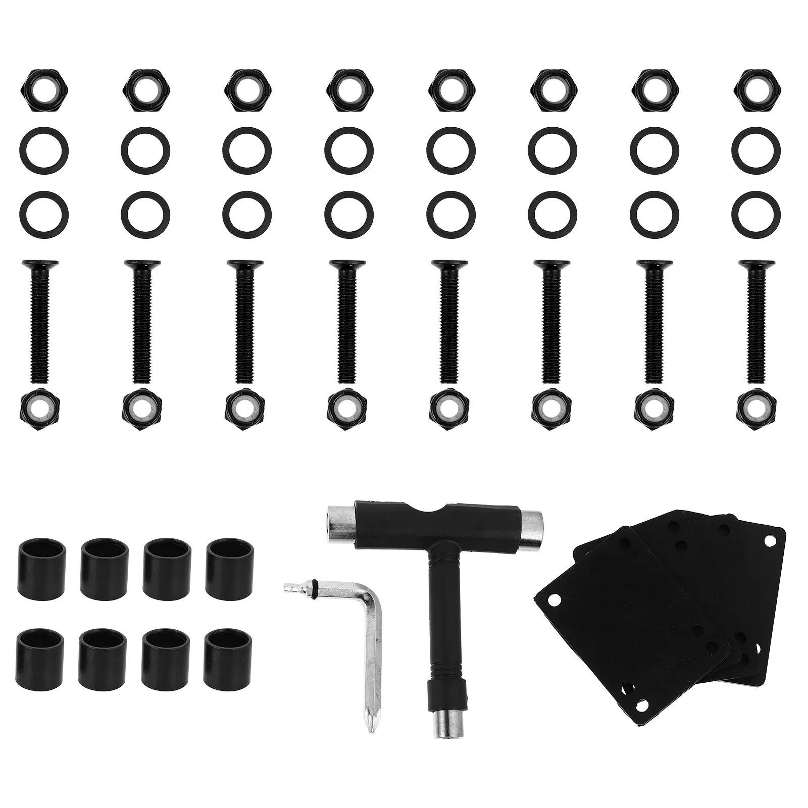 1Set Skateboard T Type Tools Heavy Duty Bearing Material Repairing Kit Skateboard Hardwares Multi Function Fixing Tool Portable