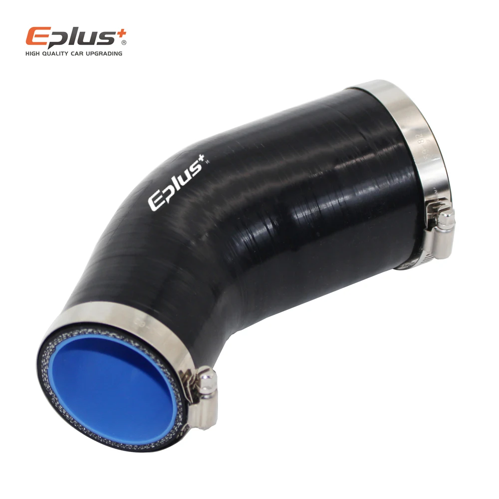 EPLUS tuyau universel en Silicone 45 degrés grand à petit connecteur réducteur voiture Intercooler Turbo tuyau d'admission Gel de silice noir