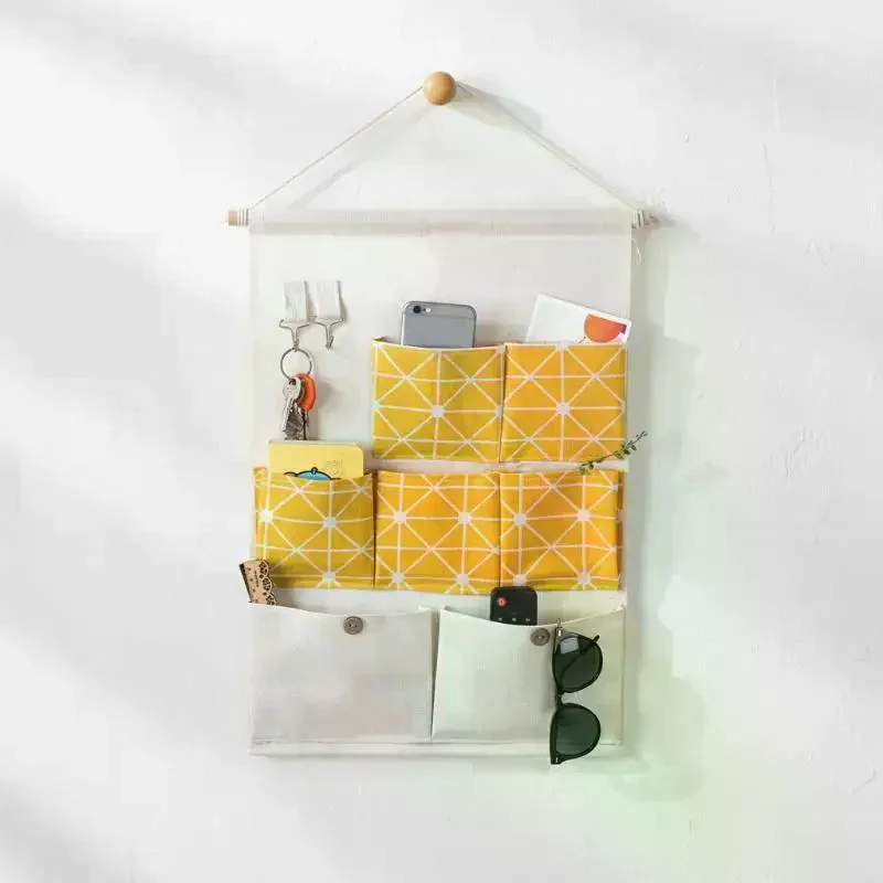 Over Door Storage Organizer Fabric Pocket Bag Space Saver for Bedroom and Bathroom