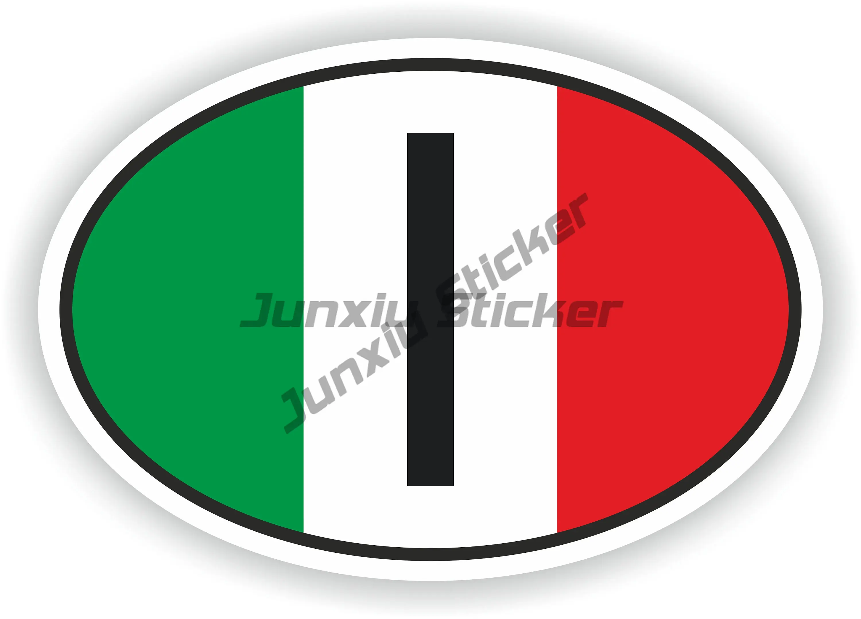 Oval National Code Flag Sticker San Marino Slovakia Slovenia TR UA Spain Greece Hungary Italy Gibraltar Vinyl Decal