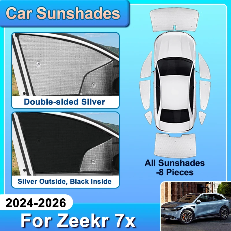 For Zeekr 7x 2024 2025 2026 CX1E Car Reflective Sunshade Windshield Window Visor Privacy Sun Shield Protections Auto Accessories