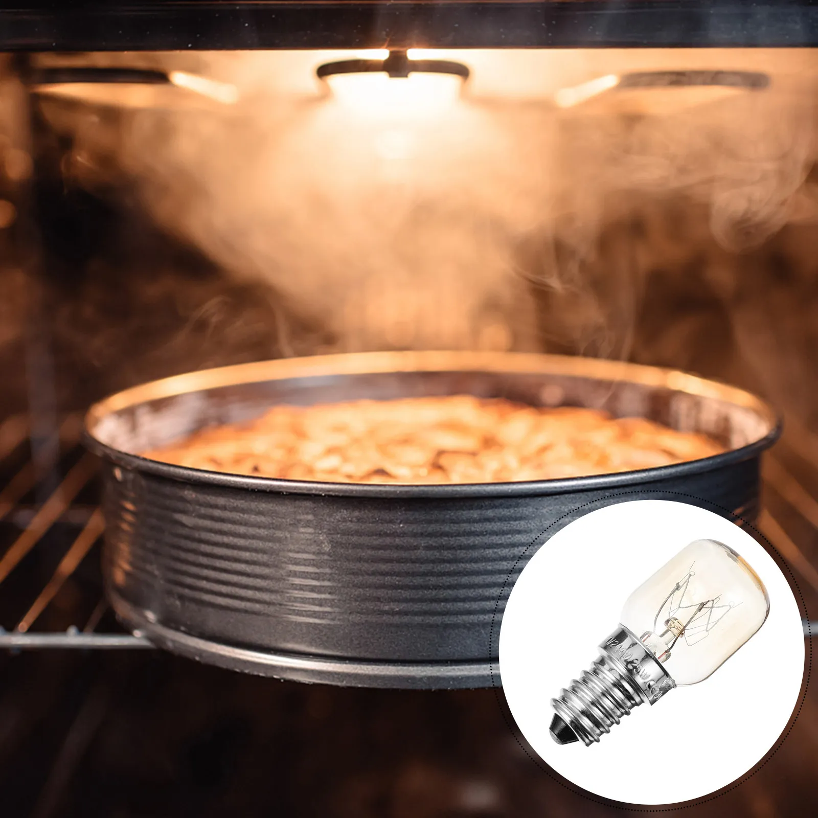 4Pcs Oven Lamp 25W Heat-Resistant Ceramic Glass Tungsten Bulb Replacement Appliance Bulb for Microwave Baking