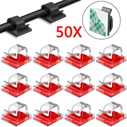 10/20/50pcs USB Cable Organizer Clips Cable Management Desktop Wire Manager Cord Holder USB Charging Data Line Bobbin Winder