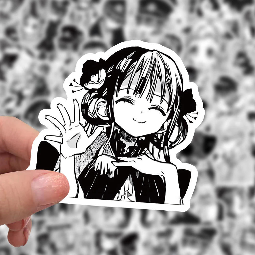 10/30/60pcs Anime Toilet-bound Hanako-kun Stickers Cool Black White Manga Graffiti Sticker Laptop Diary Phone Decal for Kids Toy