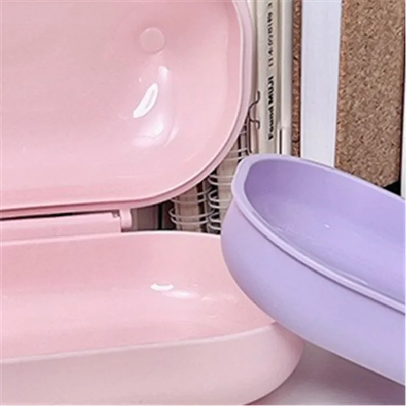 

Portable Household Bathroom Storage Double Layer Drainage Soap Box Cute Countertop Soap Box Creative With Lid Drain Box