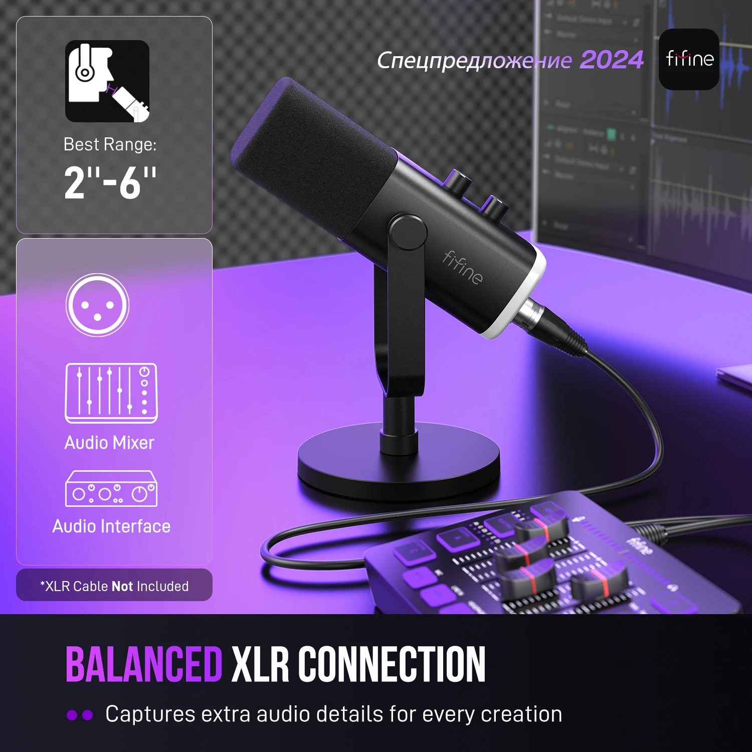 Fifine microfone dinâmico usb/xlr com controle rgb/jack de fone de ouvido/mudo, microfone para gravação de jogos de pc streaming AmpliGame-AM8 - AliExpress 44