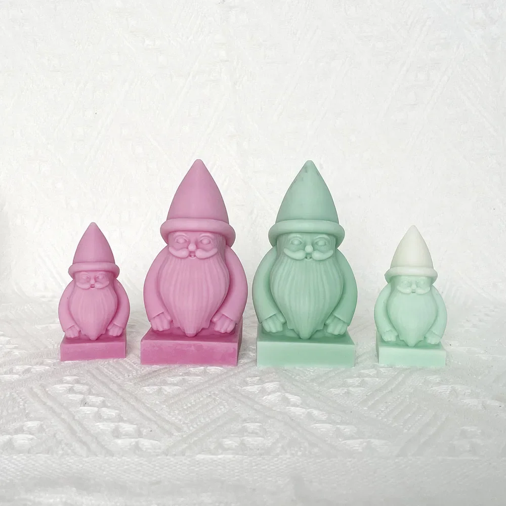 

Силиконовая форма в виде Санта Клауса для свечей, Рождественское украшение «сделай сам», гипсовая смола, 3D ремесла, литье, инструменты для изготовления подарков для дома