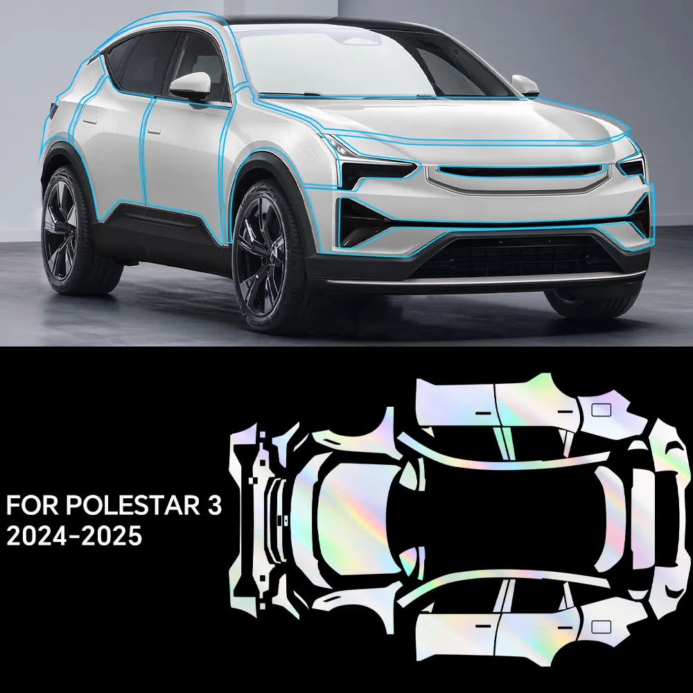 Custom Precut For Polestar 3 2024-2025 Full Vehicle Clear Bra PPF Paint Protection Film TPU Transparent Anti Scratch Repair