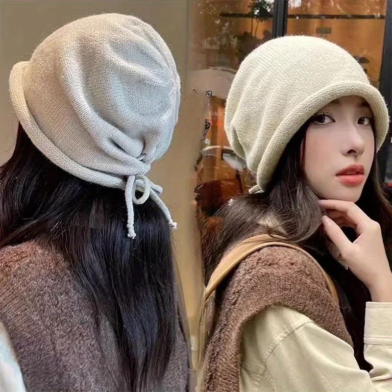 

Зимняя теплая шапка унисекс, ветрозащитная защита ушей, регулируемая вязаная шапка, термобелье для бега, езды на велосипеде, стильная шапка для холодной погоды