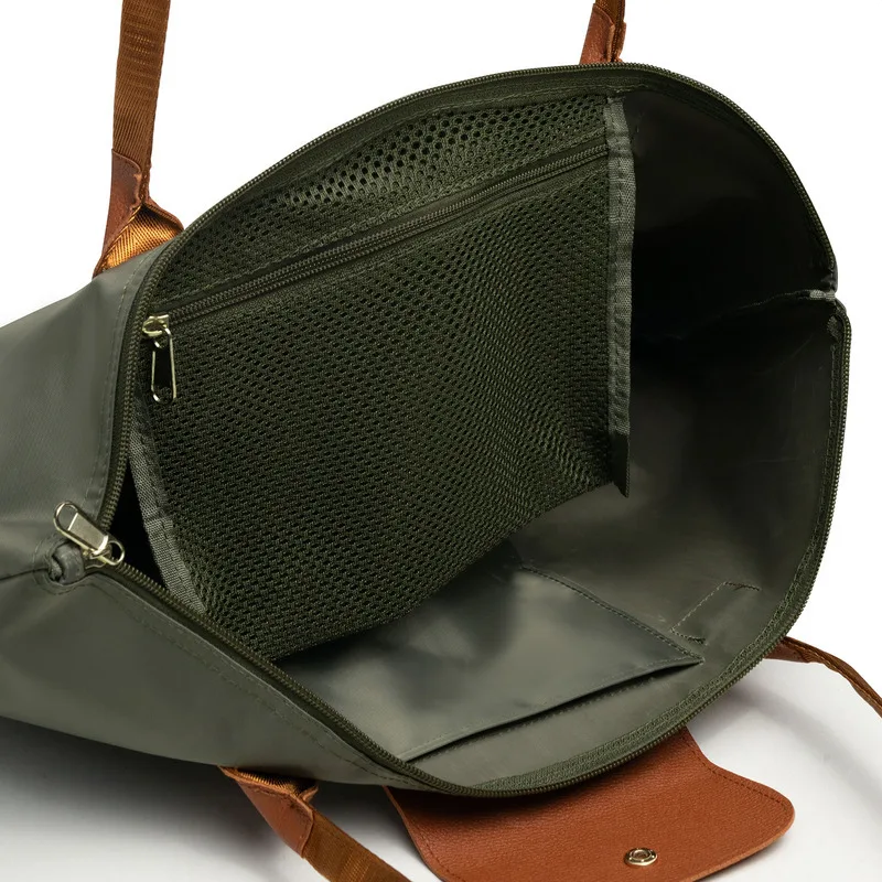 Oxford cloth foldable large capacity dumpling bag handbag shoulder bag large bag women's bag shopping bag in stock
