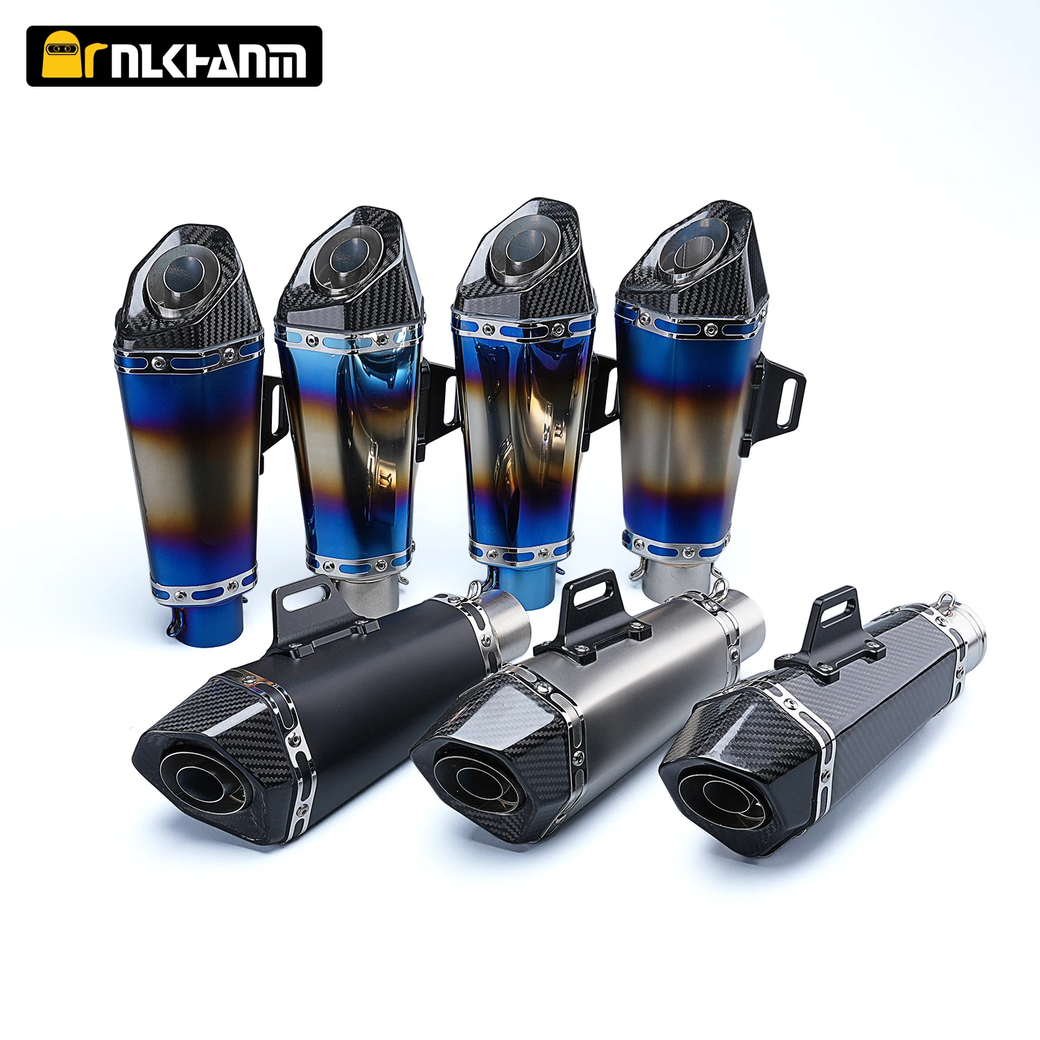 Universal carbon fibre AK exhaust muffler for gsxr150 R15 duke200 click cbr150r MT15 gixxer150 250 rc200 cbr500r R3