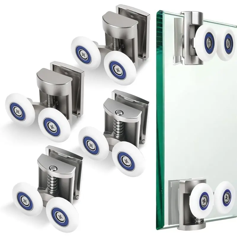 Roulettes de porte de douche AB34 pour portes courbes, roulettes de douche robustes, pièces de rechange