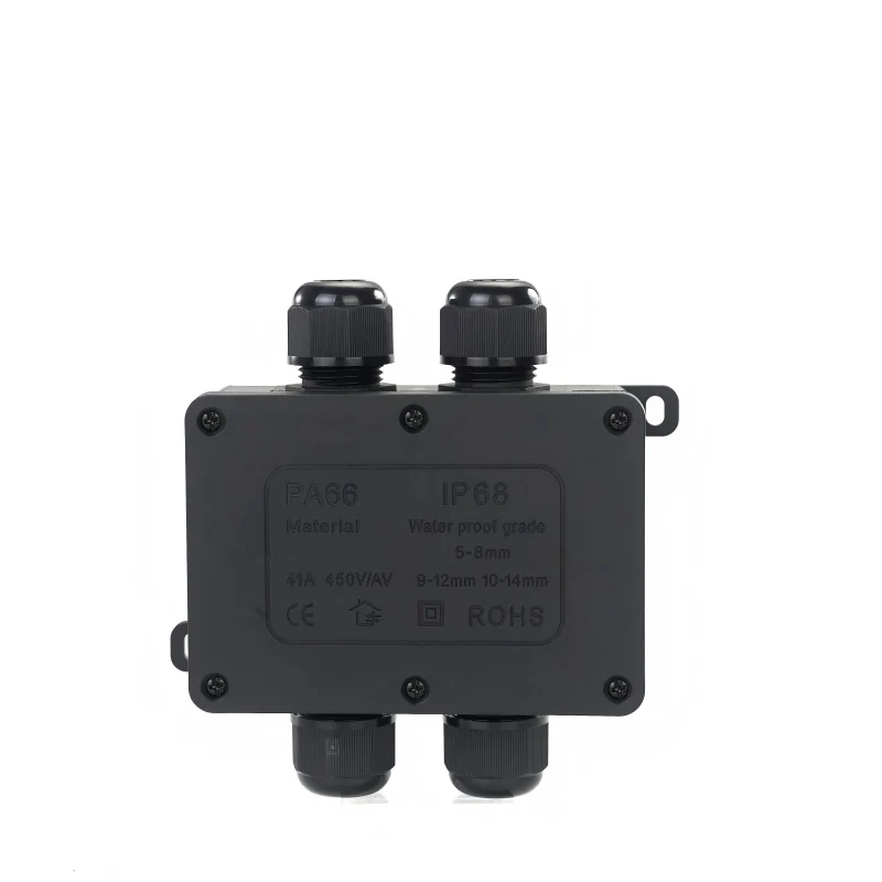 IP68 Outdoor Waterproof Junction Box 3/4 Way Mini Connector Box With PC Plastic and Terminal, Designed for Buried Wires 9-12mm