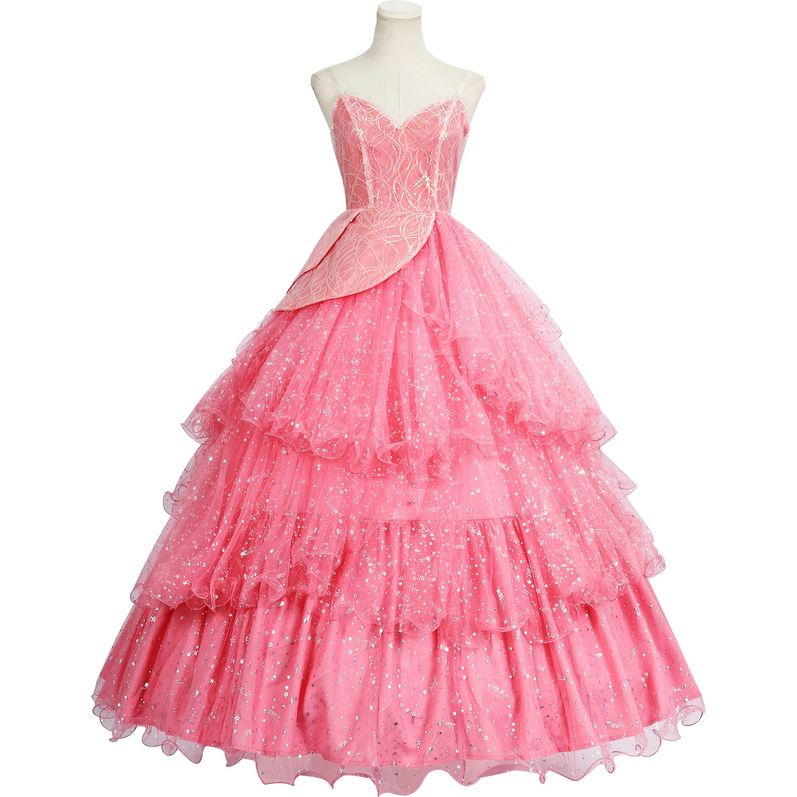 Linda-Kleid für Erwachsene, rosa, Linda-Cosplay-Kostüm, Halloween-Tanzparty-Show für Damen, Rollenspiel-Party-Outfit