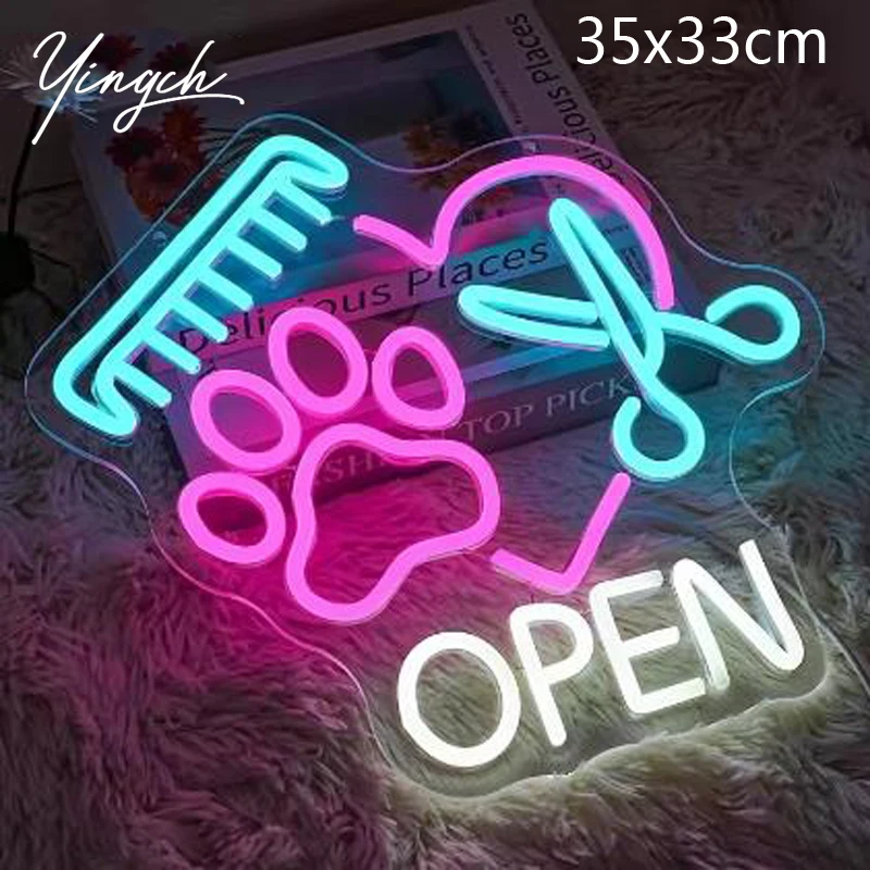 Hair Salon Neon Sign Hairdresser LED Neon light Wall Beauty Barber Shop Locker Room Beard Hair Salon Decoration Hairdresser Gift