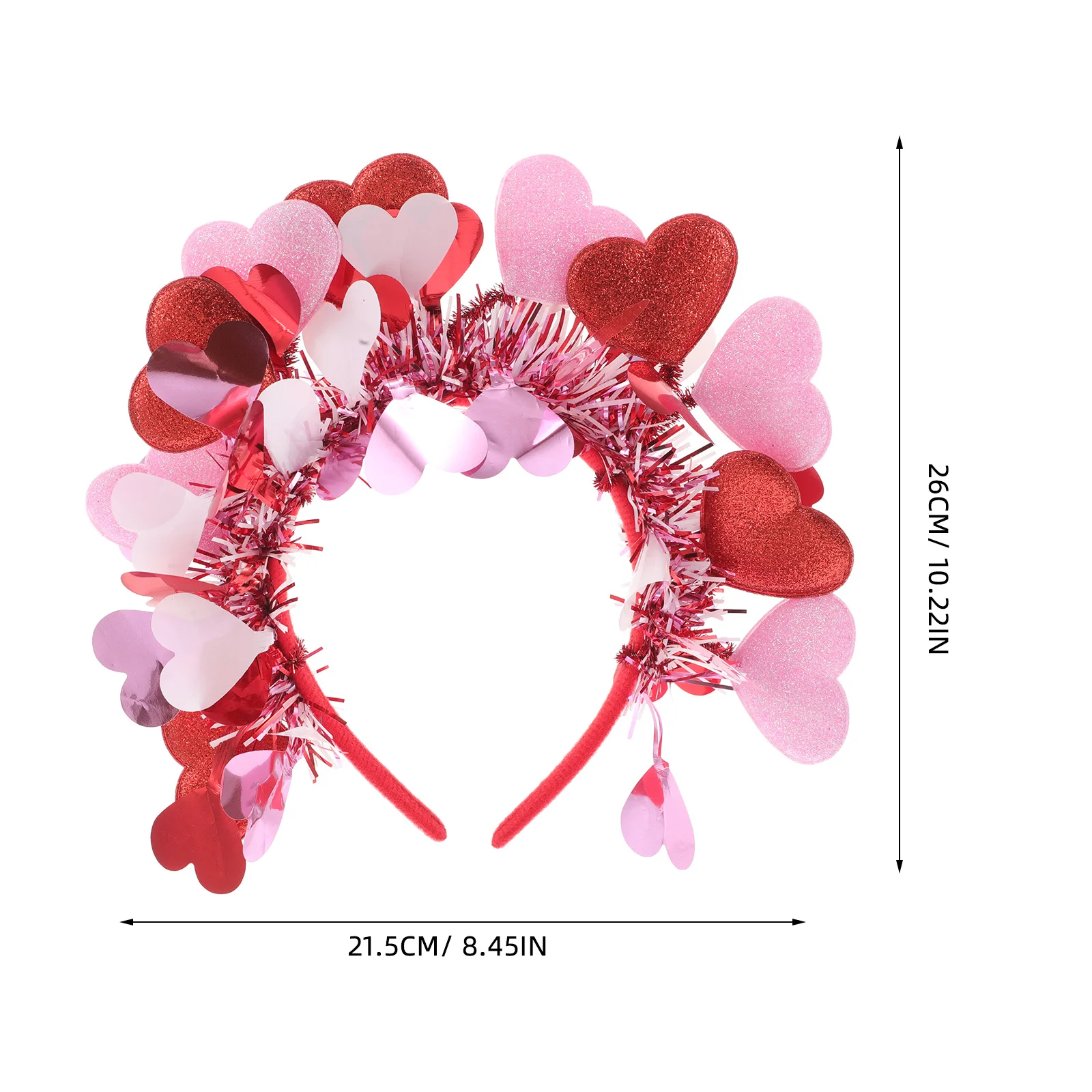10 قطعة عقال القلب عيد الحب الأحمر الوردي بريق كيوبيد اكسسوارات لحفل زفاف عيد ميلاد الاحتفال القلب رئيس Boppers #4
