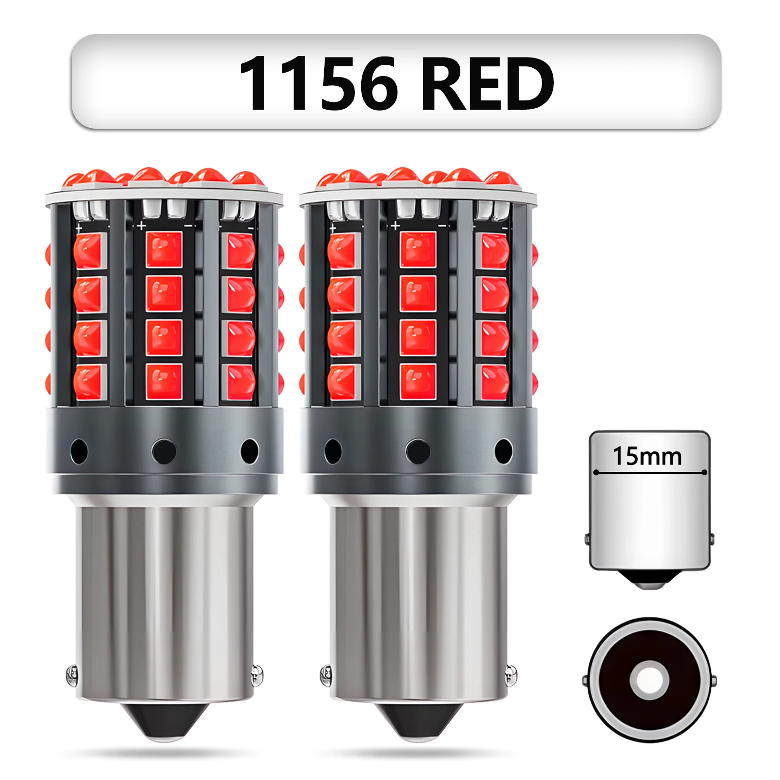 2 Stück 1157 BAY15D P21 1156 BA15S LED-Lampen Canbus 44SMD 7440 7443 Blinker Rückfahrlicht Bremslicht 12V Superhelle Glühbirne