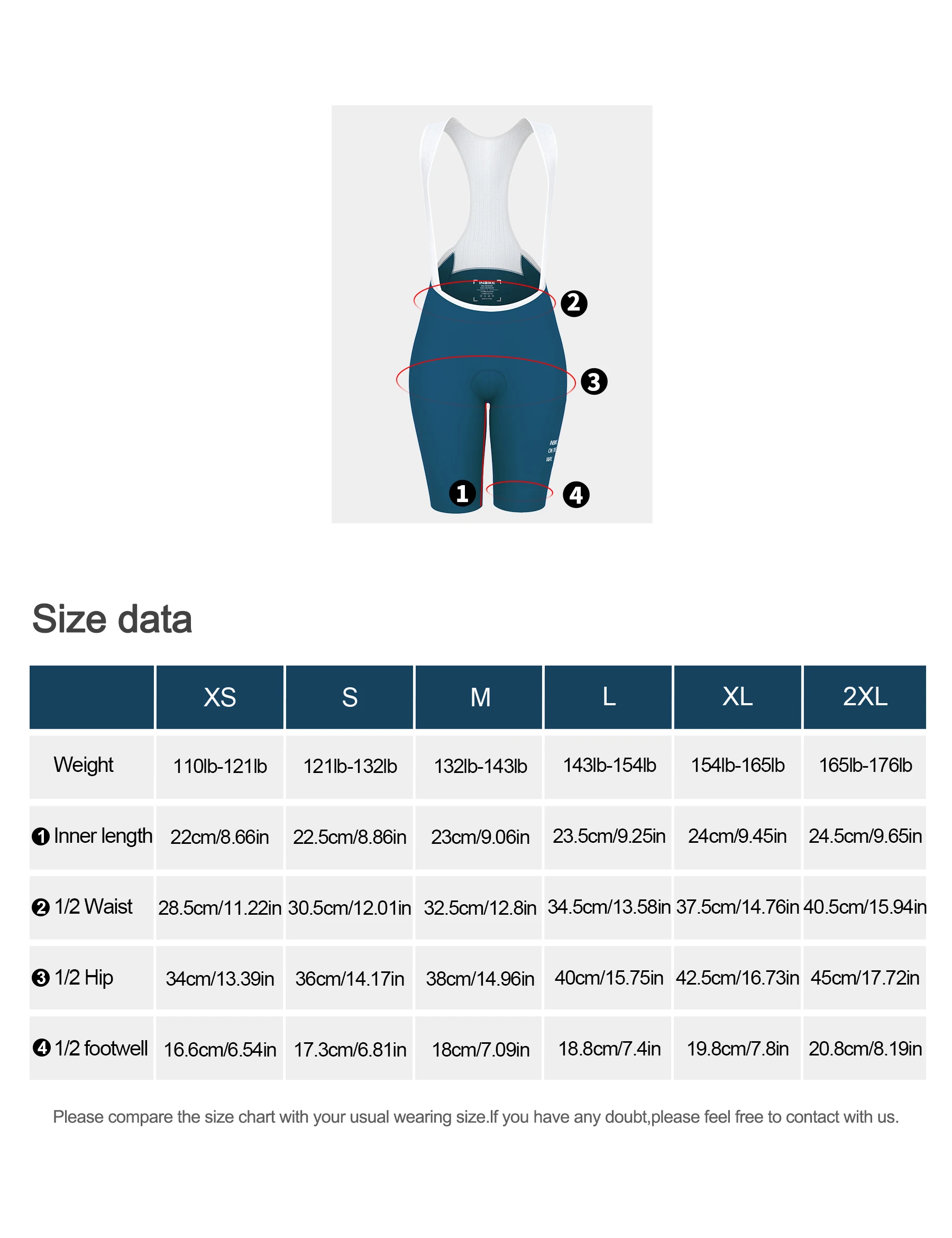 INBIKE Pro Cycling Bib Shorts Women Padded Bike Shorts Biking Pants for Bicycle Pants Breathable Quick-Dry MTB Cycling Clothing - Image 6
