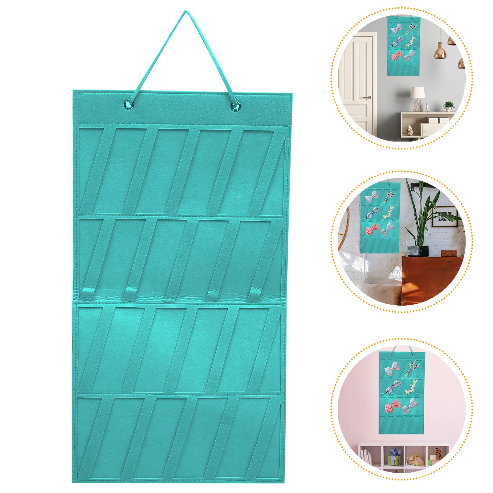 Hair Bow Organizer Wall Hanging Jewelry Display Bag for Headband Storage Hair Accessories Organizer Sundries Pouch