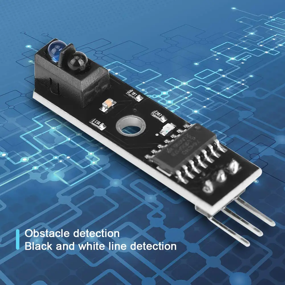 TCRT5000 Infrared Line Tracking Sensor Module, IR Reflectance Sensor for Smart Cars, Arduino Robots, Black White Line Detection
