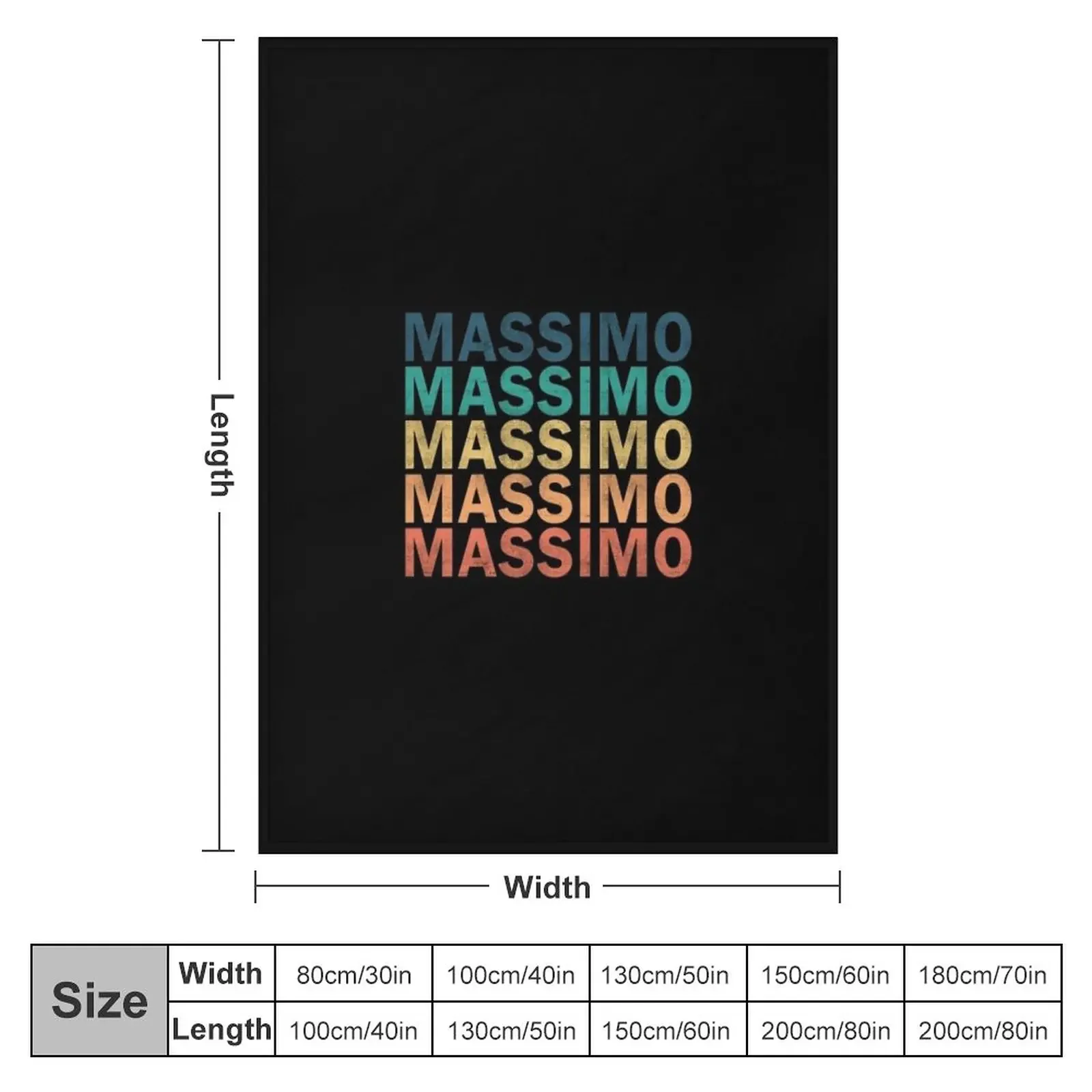 Massimo Name T Shirt - Massimo Vintage Retro Massimo Name Gift Item Tee Throw Blanket Tourist Single Blankets