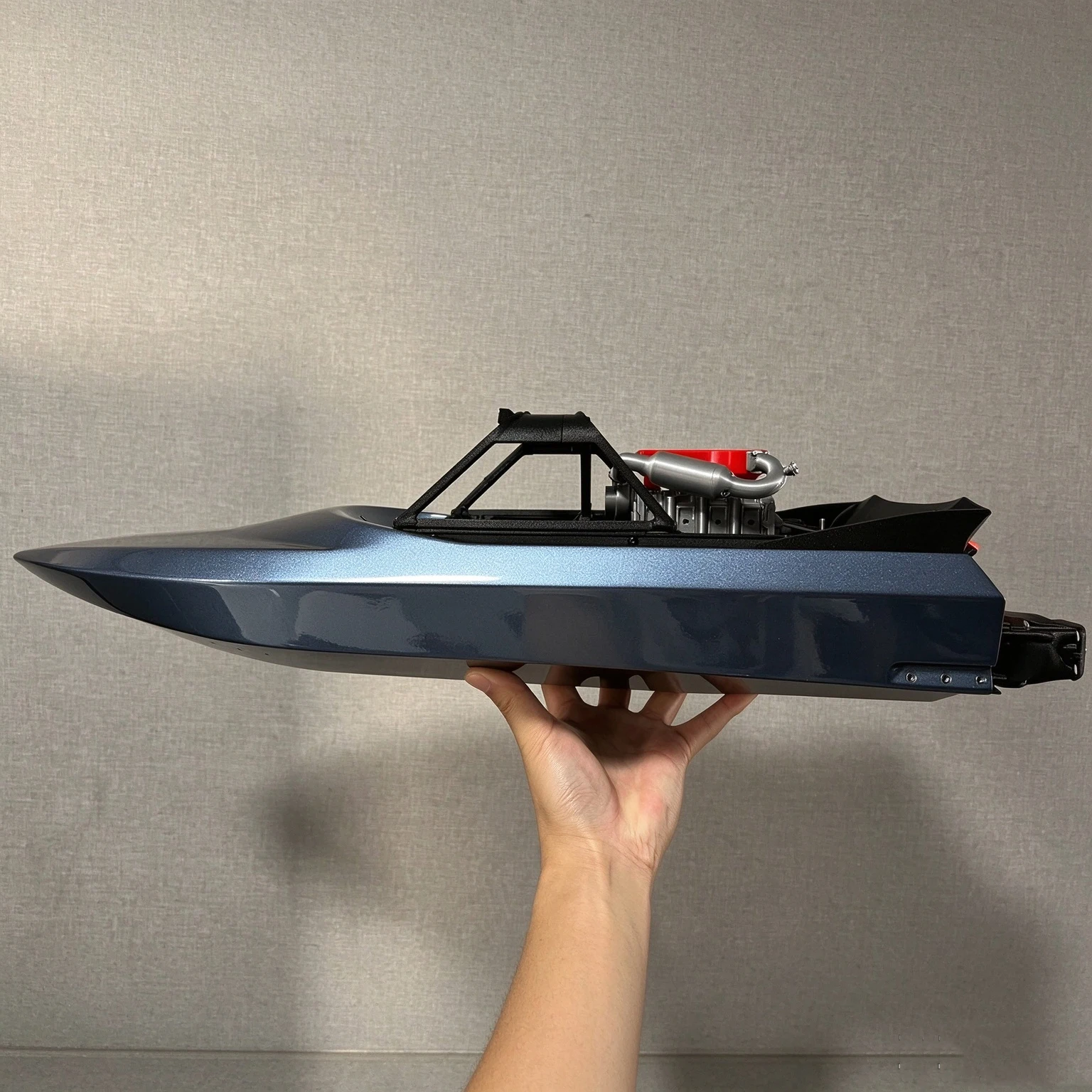M-jet-35 RC Jet Boat Custom Paint 3D Printed ABS Hull PNP Spray Pump RC Boat for Bait & Net Fishing Red Dark Red Blue Dark Gray