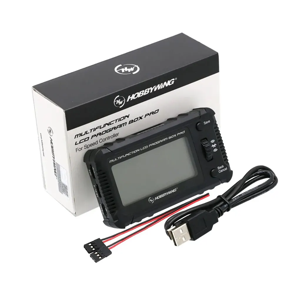 

Hobbywing Multifunction LCD Program Box Pro OTA Parameter/ Firmware Update 1-8S Battery for PLATINUM XERUN EZRUN Seaking Pro ESC