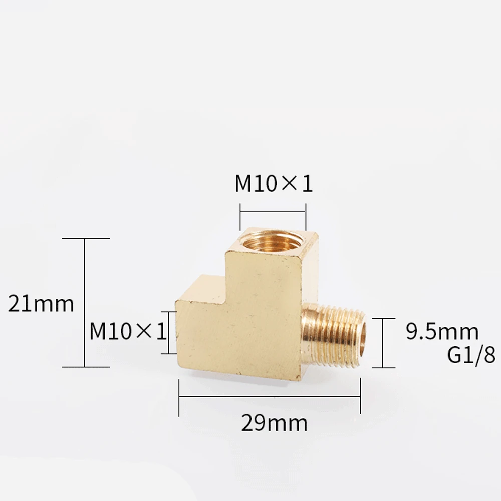 M8/10/12/14/16/18 metrische Stecker Buchse Messing T-Stück 3 Wege Rohr verschraubung Stecker Block Spiltter Wasser Gas Öl