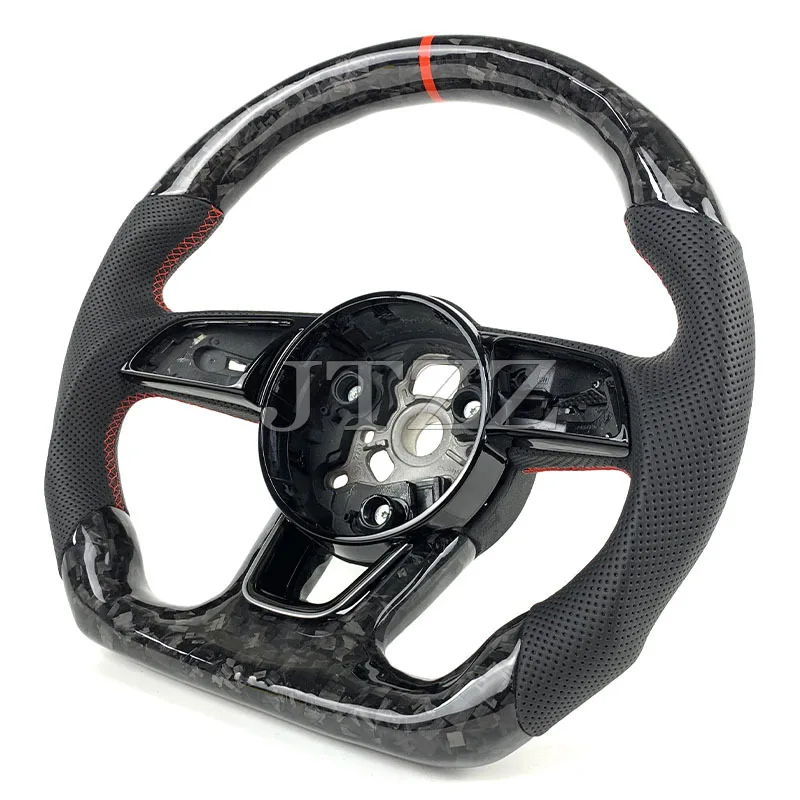 Suitable for Audi New Model A4 A4L B9 S3 S4 S5 RS Upgrade Forged Carbon Fiber Steering Wheel Modification