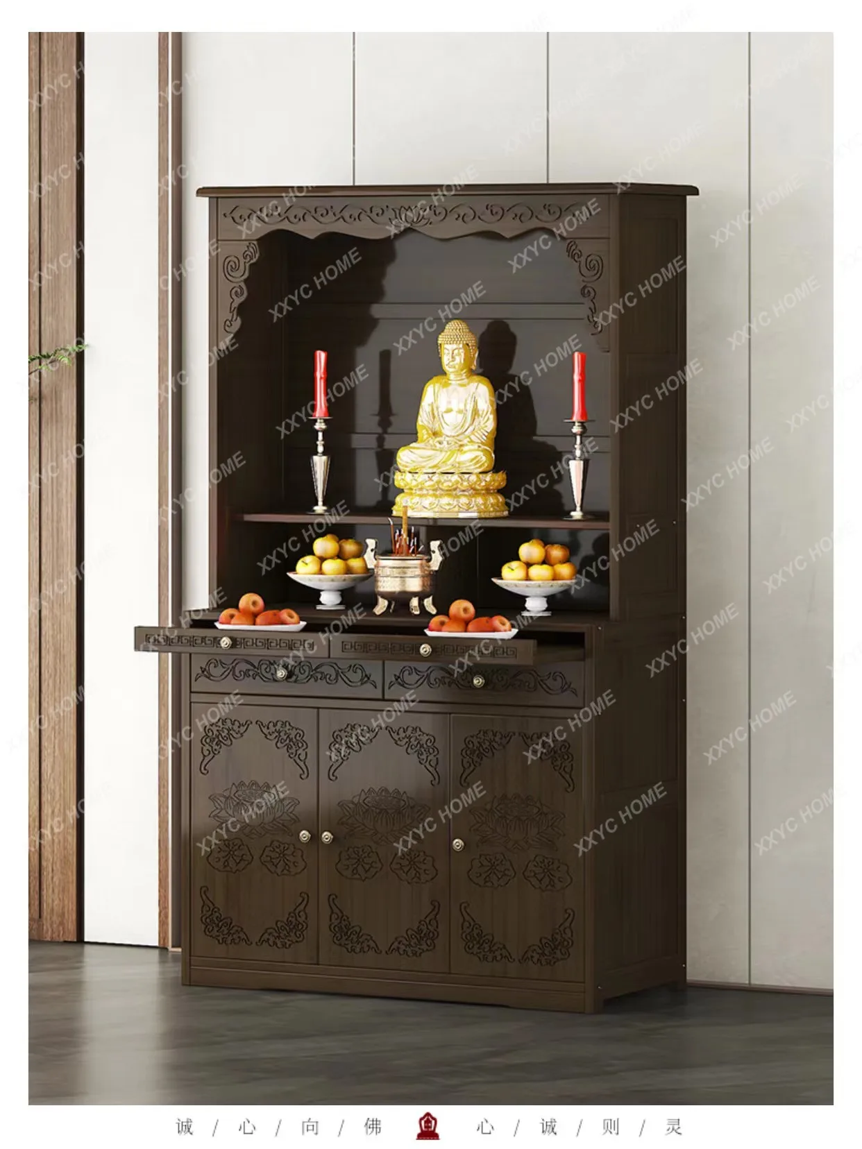 

God of Wealth Worship Cabinet Buddha Shrine New Chinese Style Clothes Closet