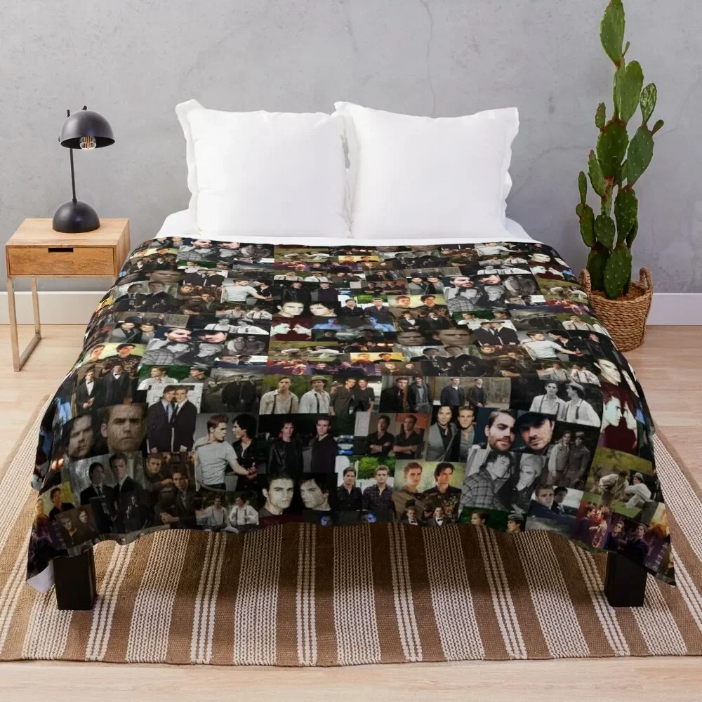 ian and paul (salvatore bros) Throw Blanket Thin Bed Fashionable Large Blankets