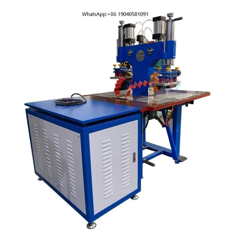 Hanshu New CE Certified High PVC TPU Leather Embossing Welding Machine Pedal Pneumatic Drive 27.12MHz