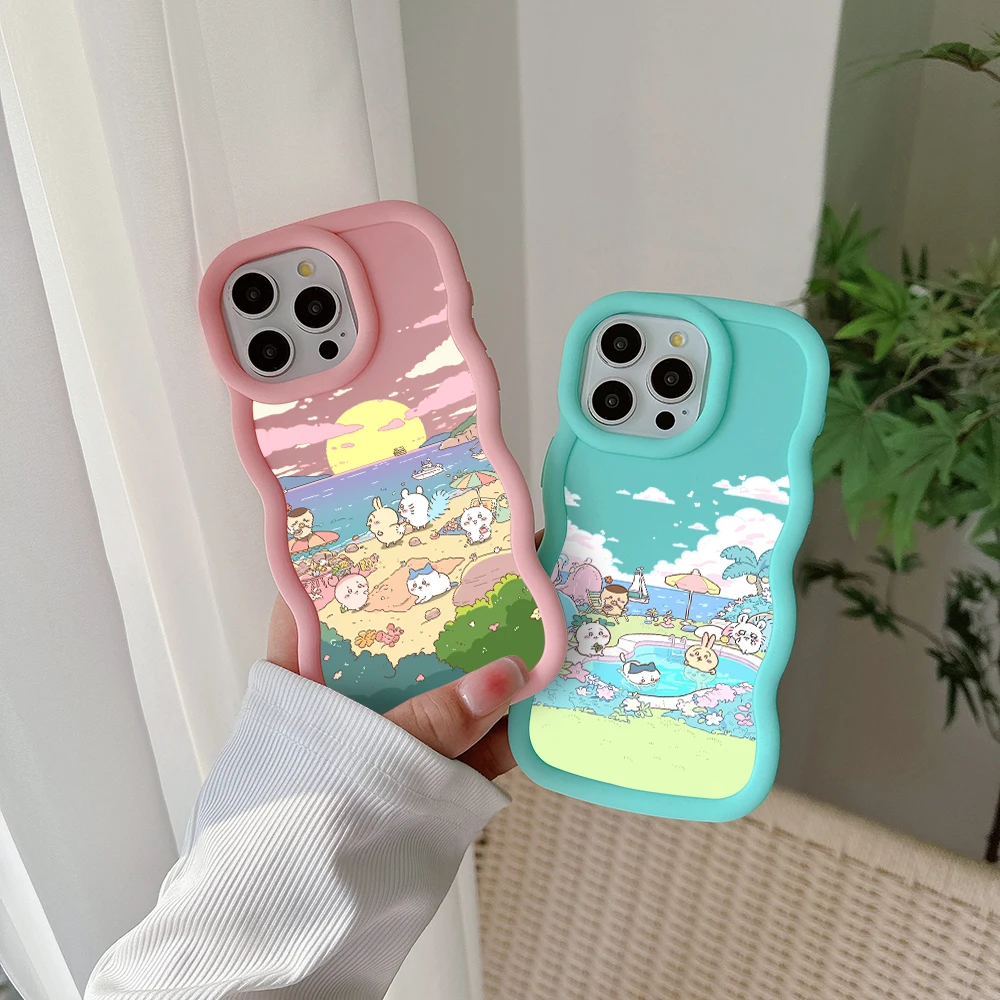 New Japan Cartoon Cute Chiikawas Phone Case For Xiaomi Redmi Note 8 9S 10 10S 11 12 13 Pro Plus 4G 5G Candy Color Soft TPU Cover