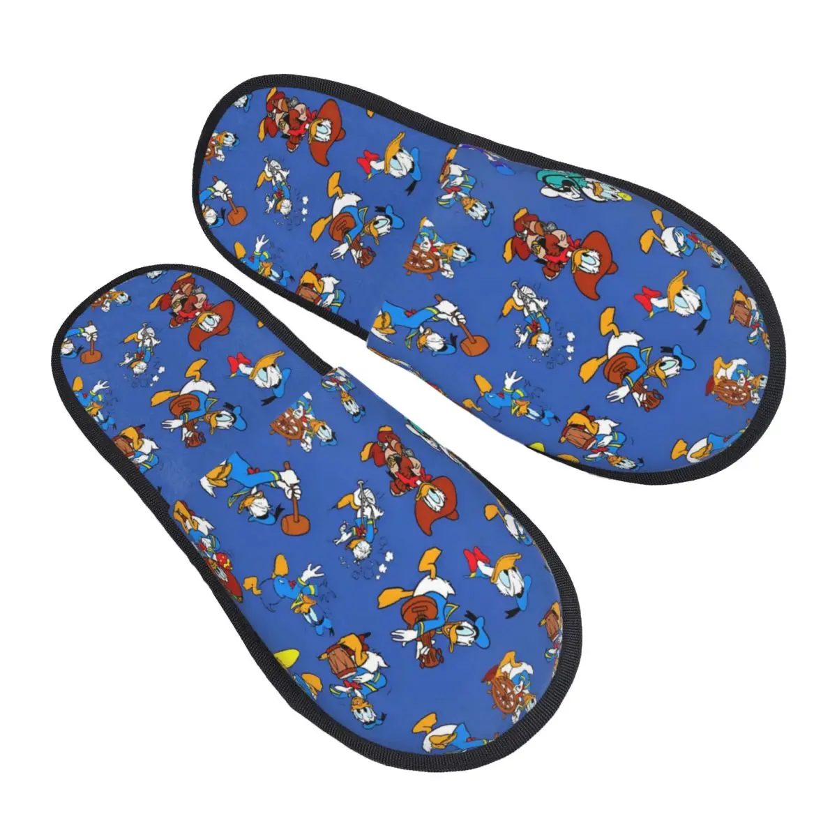 

Custom Donald Duck Soft Memory Foam House Slippers Women Duck Anime Cozy Warm Anti-Skid Slipper