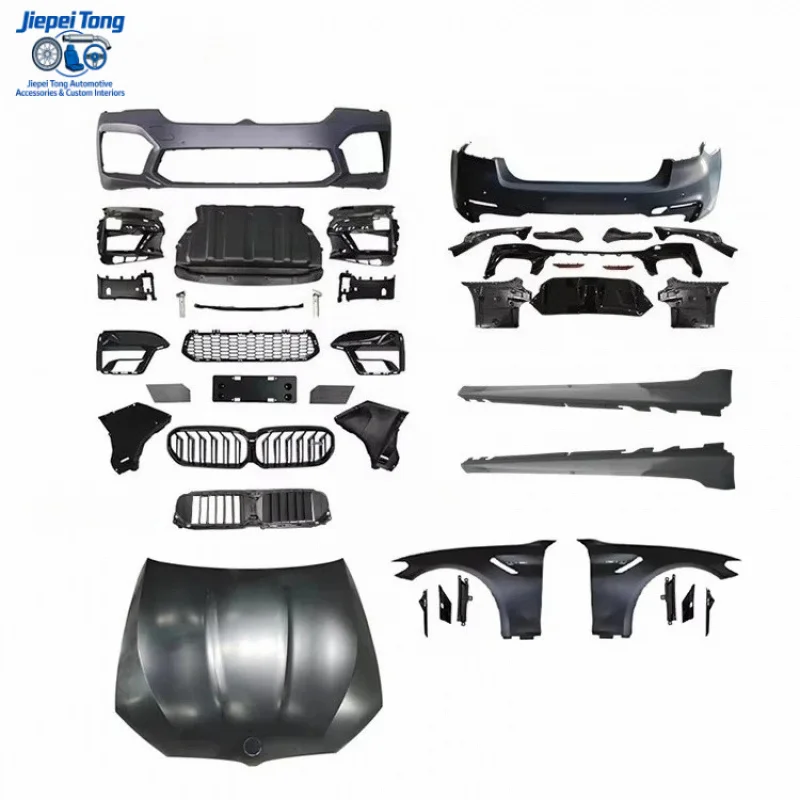 

Auto Spare Parts Engine Hood Car Bumper With Grill Side Skirts Upgrade to LCI M5 Bodykit for 5 Series G30 G38