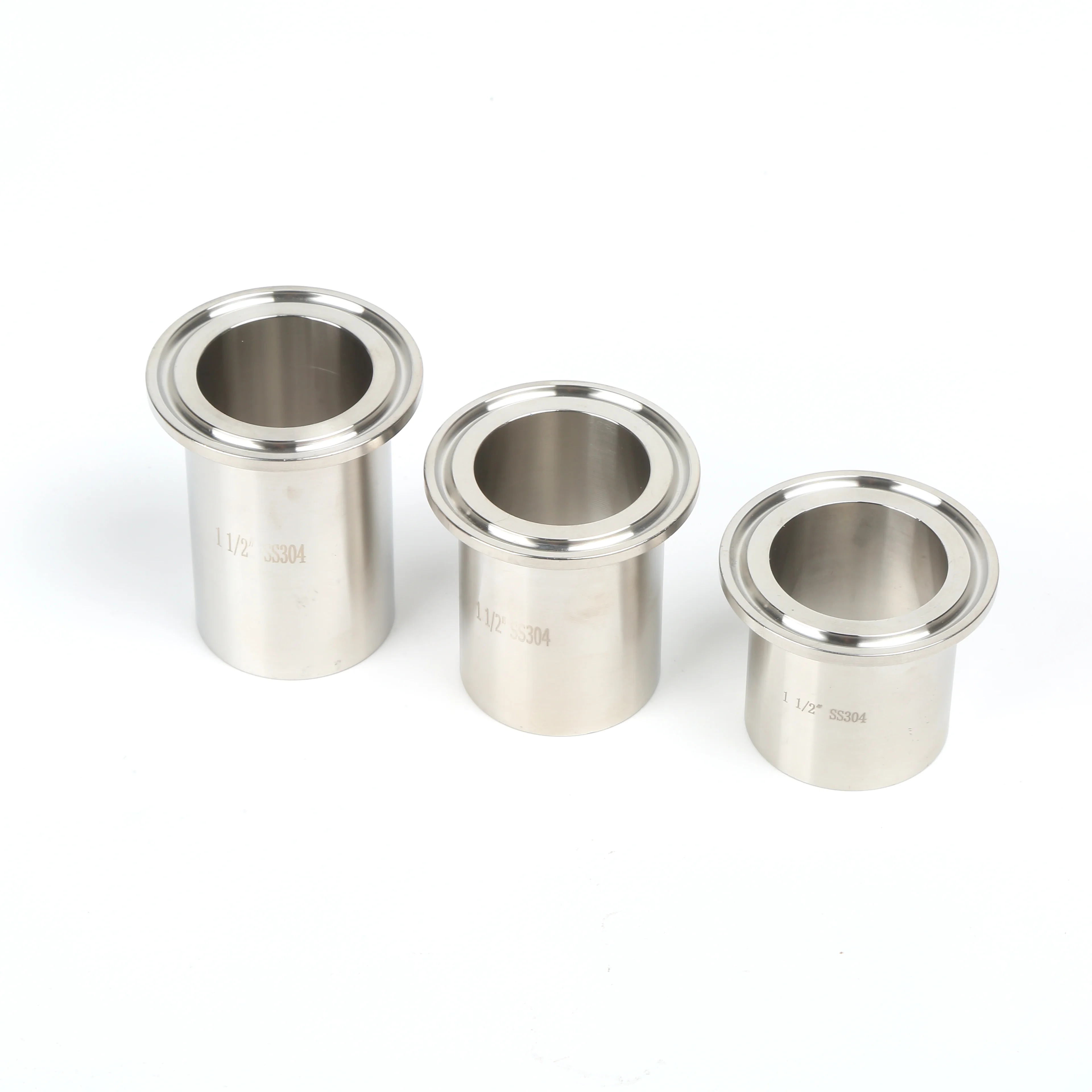 SS304 Stainless Steel Heavy Duty Ferrules T=3mm Long type Tank Ferrules L=40mm 50mm 60mm 304 Heavy tudy Tank ferrules Connector