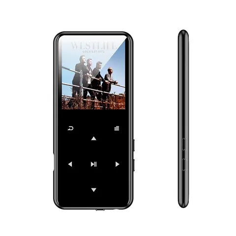 CNC Aluminum Case 16GB Bluetooth 5.0 Kosher MP3 Player with Speaker, No Video No FM No Picture MP3 Player with SD Card Slot