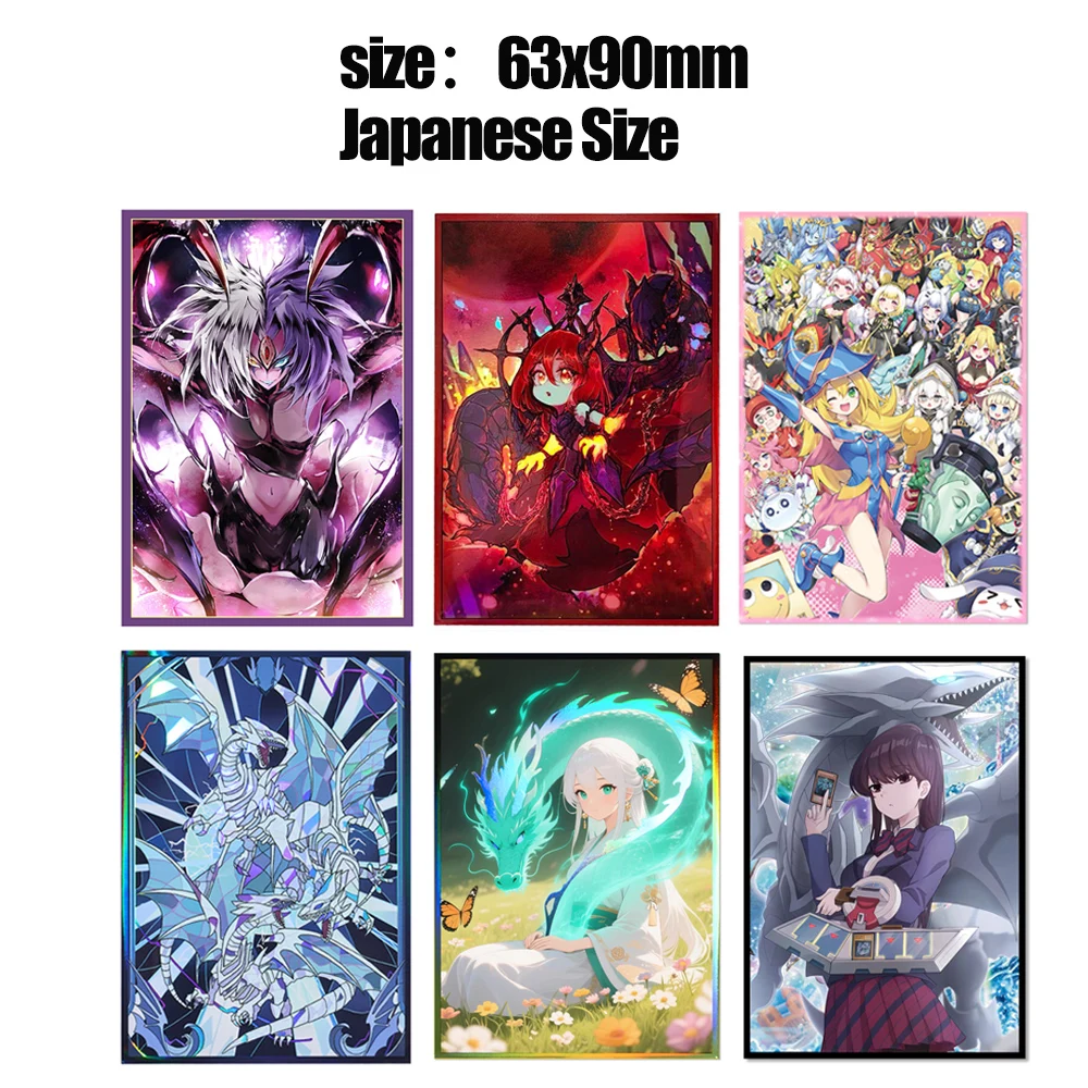 63 × 90 مللي متر 50 قطعة حجم ياباني أنيمي حافظة بطاقات ل YGO لوحة تحميل علوية لعبة بطاقة داخلية حامي لبطاقة TCG #1