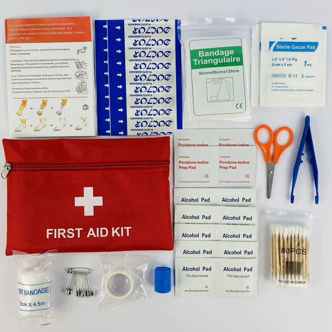 

14 шт., аптечка первой помощи, аптечка для травм с необходимыми принадлежностями для экстренной помощи, для путешествий, дома, офиса, автомобиля, кемпинга, пешего туризма