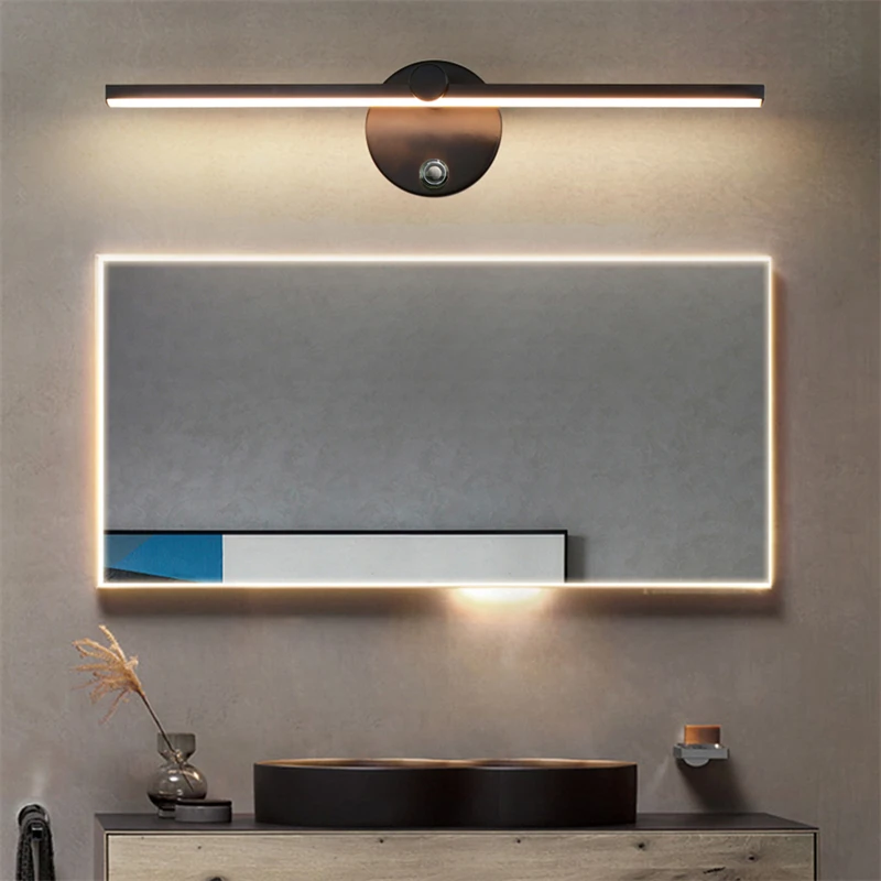 Modern LED Wall Light Touch Stepless Dimming Adustable Sall Lamp Bedroom Bedside Bathroom Mirror Front Fixture Sconce Home Decor