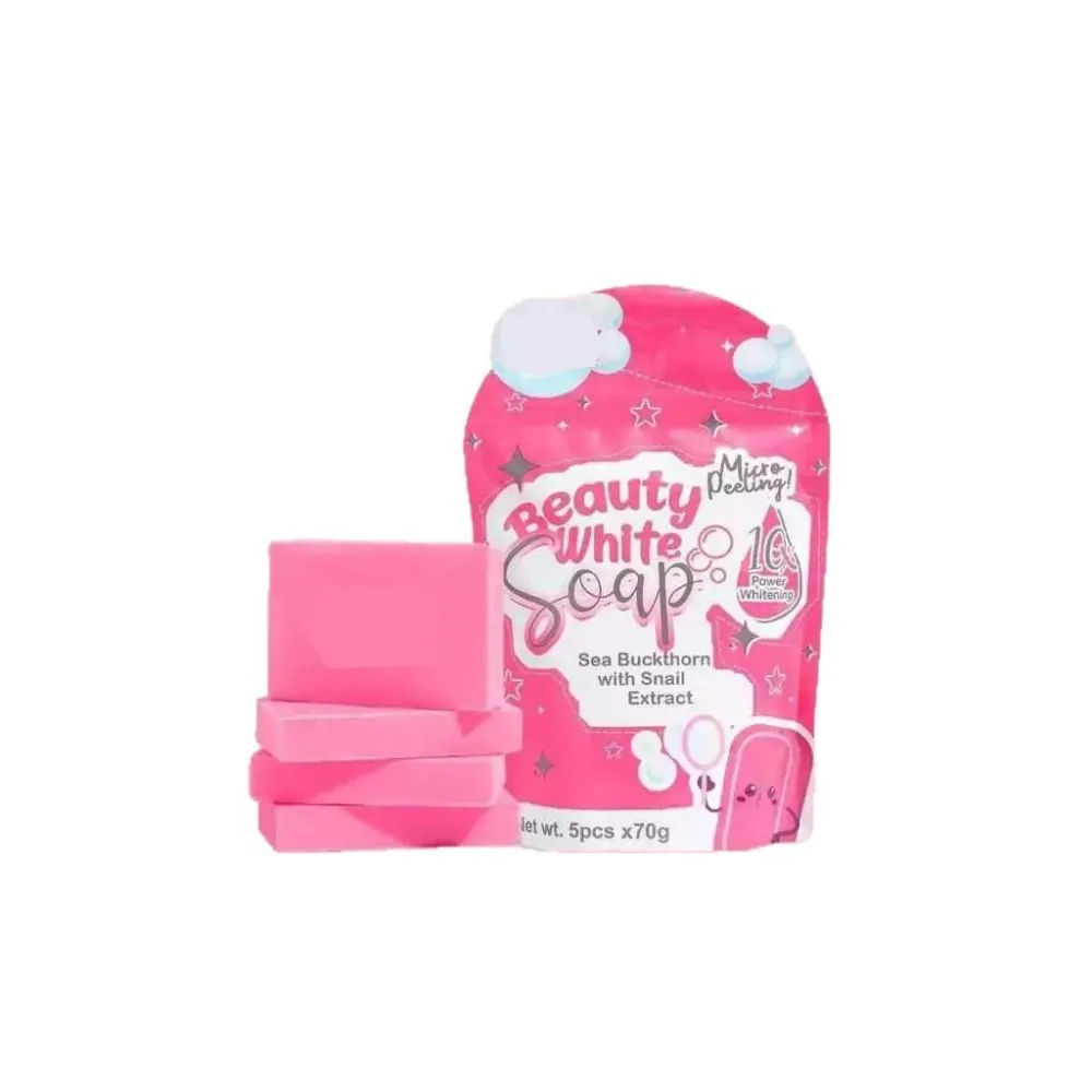 

5Pcs Refreshing Body Whitening Soap Brightening Nourishing Oil-Control Soap Deep Clean White Care Essential Oil Soap Bath Use