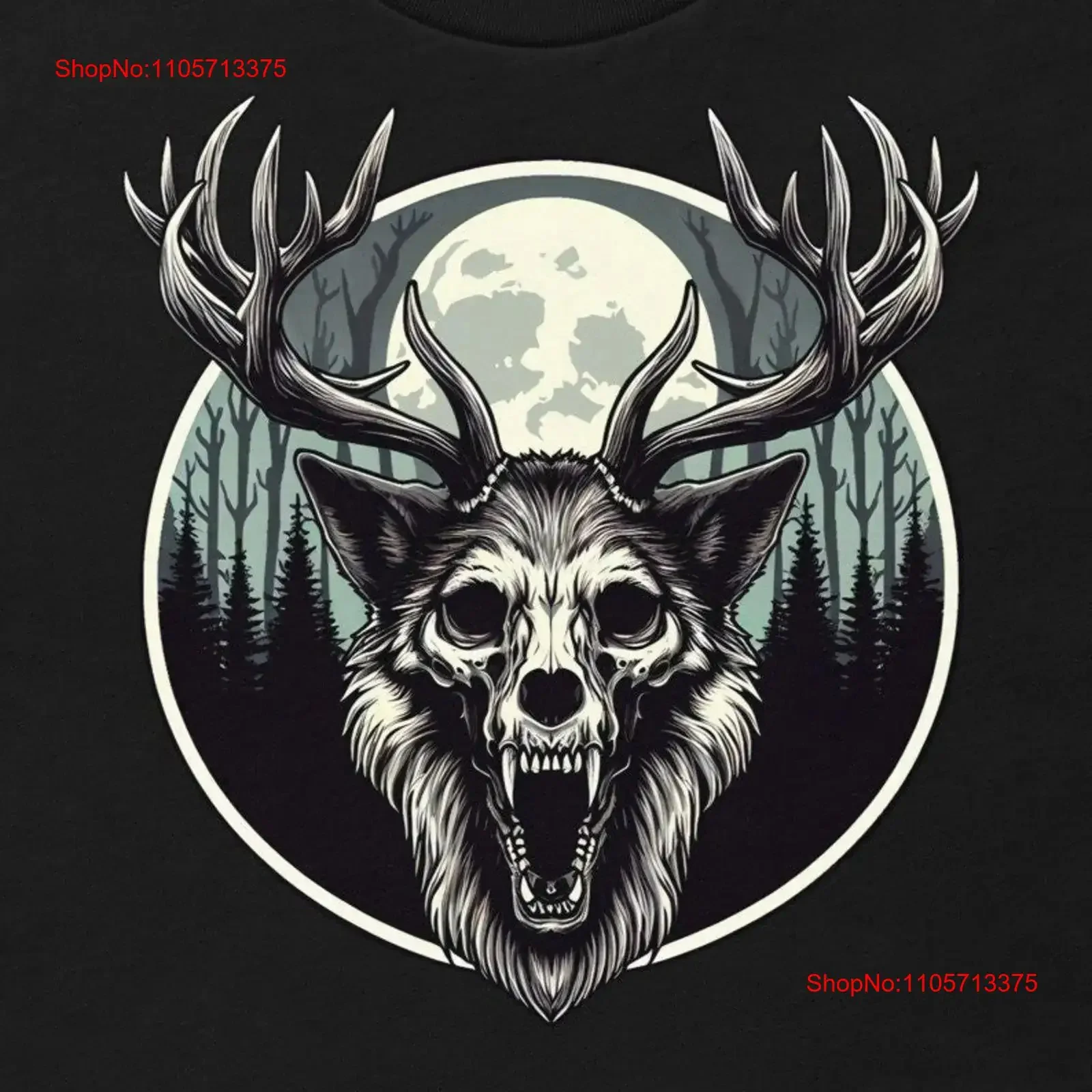 Forest Spirit T Shirt Cryptid Lore Legend Folklore God Demon Skull Antlers vintage Washed Comfortable fashion Stylish
