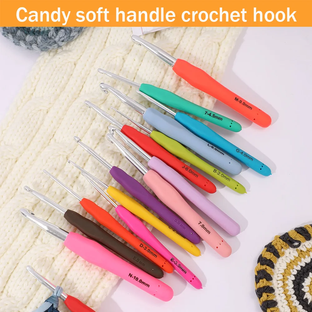 

2.5mm-10mm Aluminum Hook Needle Crochet Hook For DIY Wool Knitting For Beginner Ergonomic Crochet Hooks Knitting Hook Tool