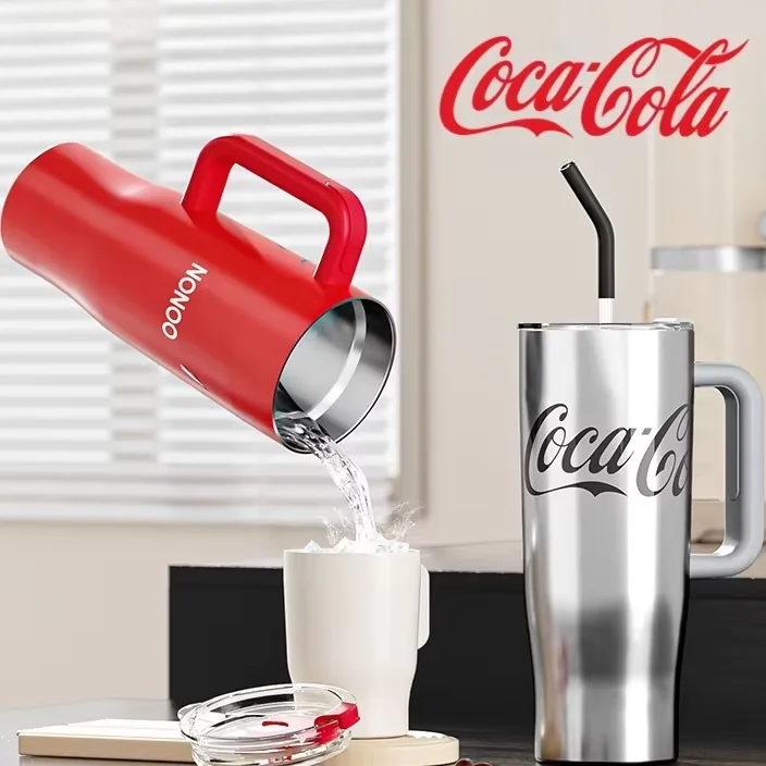 كبير ماك كوب الترمس مكنسة من الفولاذ المقاوم للصدأ قارورة معزول زجاجة ماء سعة كبيرة للرجال والنساء كوب بقشة مع غطاء #2