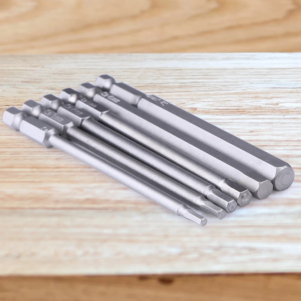 100mm 1/4inch Hex Head Screwdriver Bits Anti-rust Magnetic Screwdriver Bit Set High Hardness Accessories Professional Supplies
