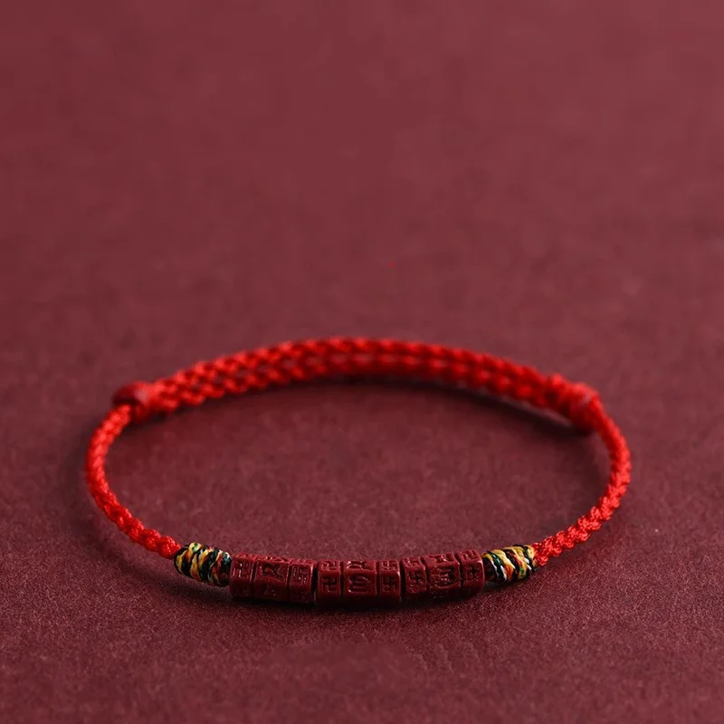 محظوظ زهر الخوخ نقل الخرزة أساور للنساء محظوظ حبل أحمر اليدوية أساور مجدولة سحر الصداقة مجوهرات هدايا