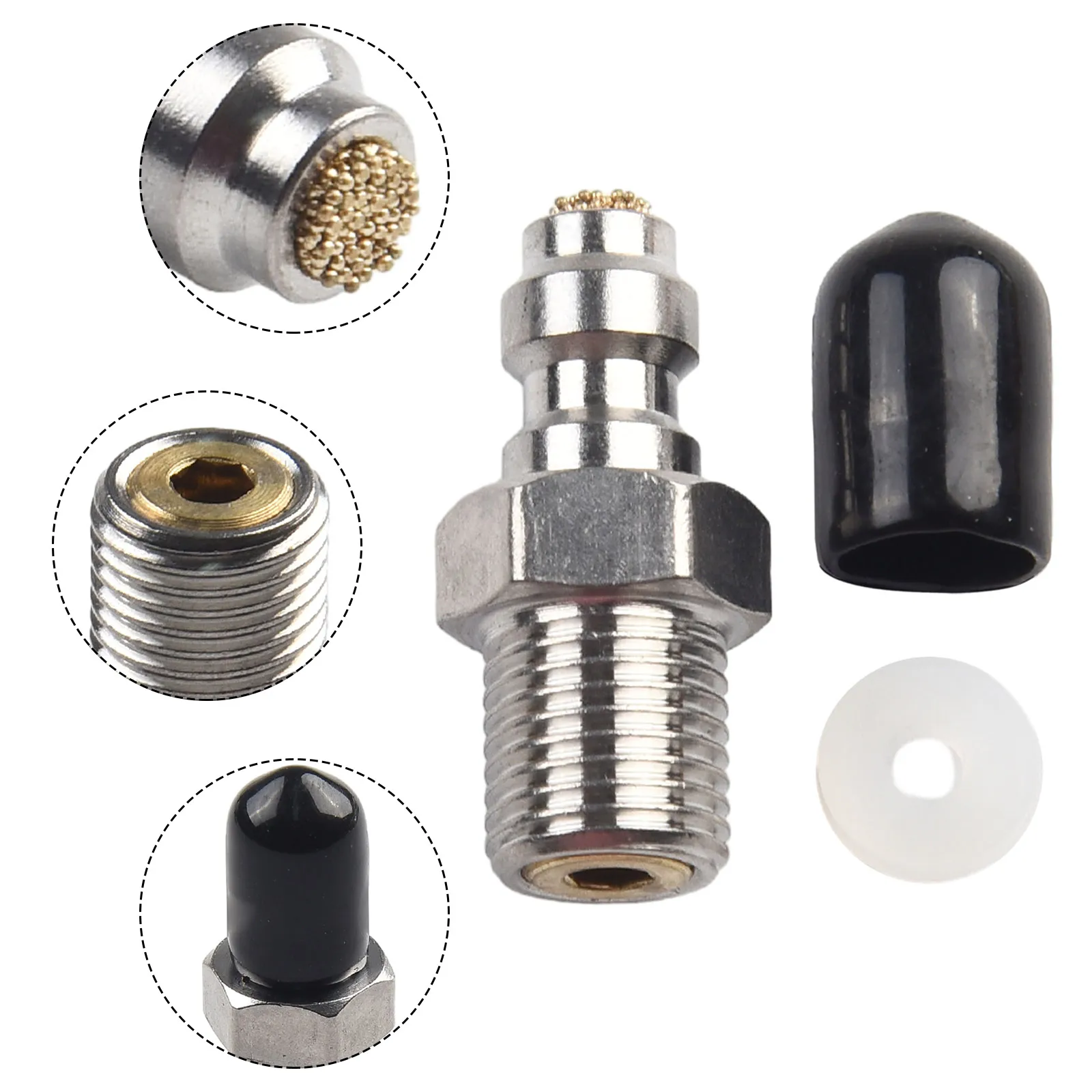 8mm Quick Connect Check PCP Valve Filling Joint With Filter M10 1/8NPT 1/8BSPP Male Connector For High Pressure Pumps Tool