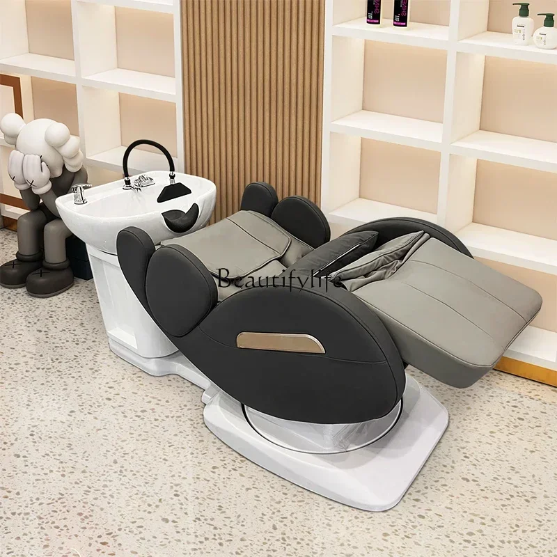 

Intelligent Electric Massage Shampoo Bed Automatic Multi-Function Rotating down Flushing Bed