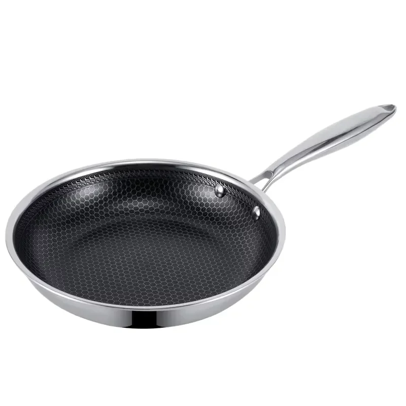 304 Stainless Steel Cookware Set Low Moq Honeycomb Nonstick Health Kitchen 9PCS 3 Layer Stainless Steel Cookware Set